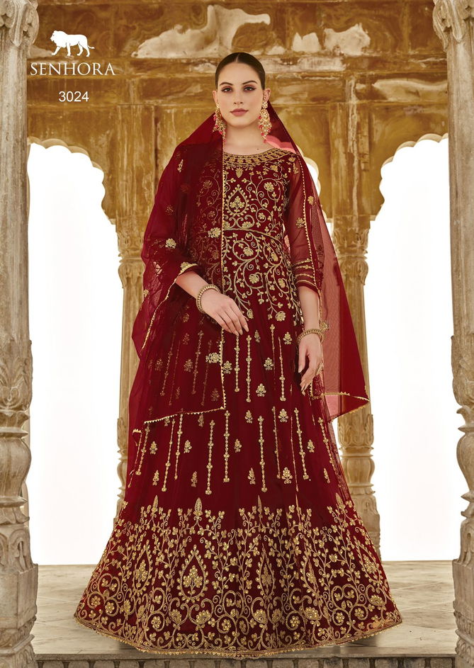 Nirjala By Senhora Butterfly Net Anarkali Wedding Salwar Suits Wholesale Suppliers In Mumbai